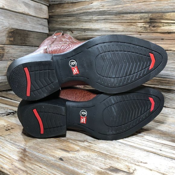 Tony Lama 4005 American Bay Brown Leather Cowboy Western Boots Men US 10… - Picture 7 of 10